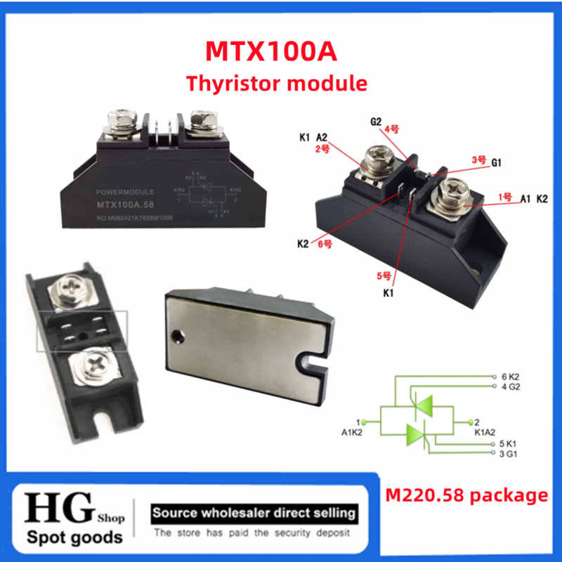 وحدة SCR صغيرة ، تسخين كهربائي ، ثنائي الاتجاه ، مضاد للتوازي ، MTX10A ، 25A ، 40A ، 55A ، 70A ، 90A ، 100A ، 110A ، 1000 فولت ، 1600 فولت ، جديد