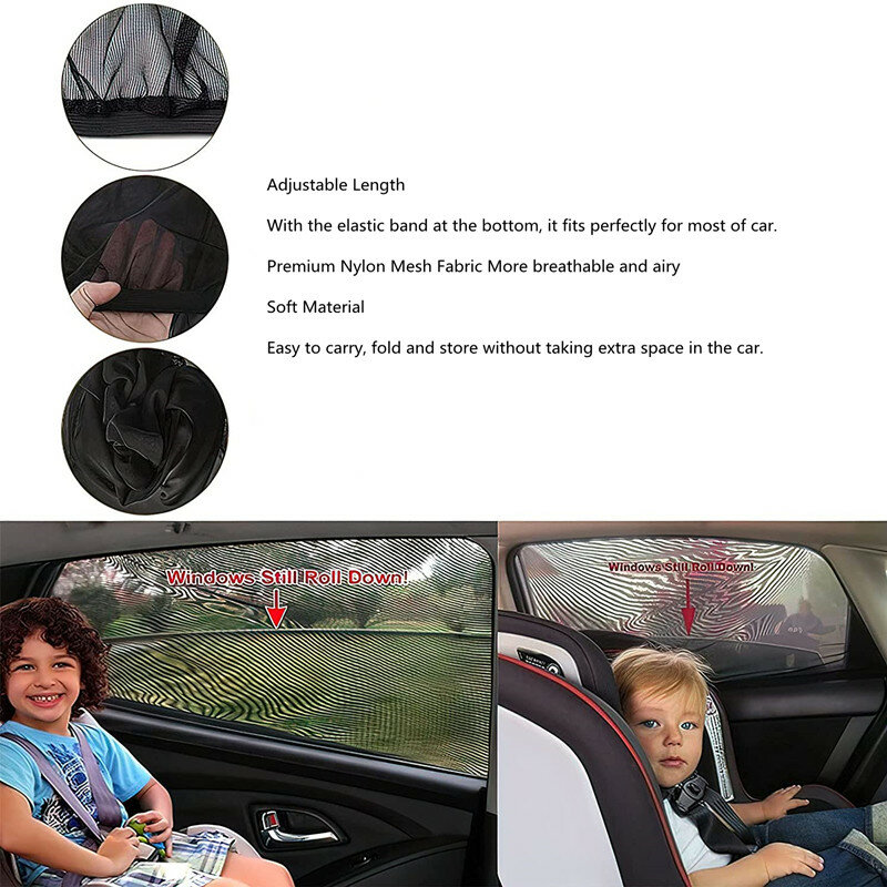 2 قطعة نافذة السيارة الظل ، سيارة العودة إلى الأمام نافذة الشمس الظل ، وهج الشمس ، وحماية الخصوصية للطفل الاطفال طفل الكبار