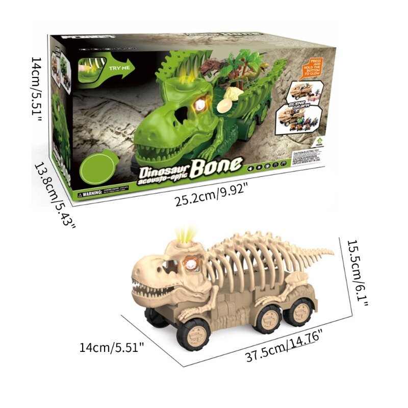 الكرتون الإلكترونية ديناصور النقل لعبة شاحنة لعبة الأطفال التفاعلية التعليمية الرضع التراجع المركبات لعبة