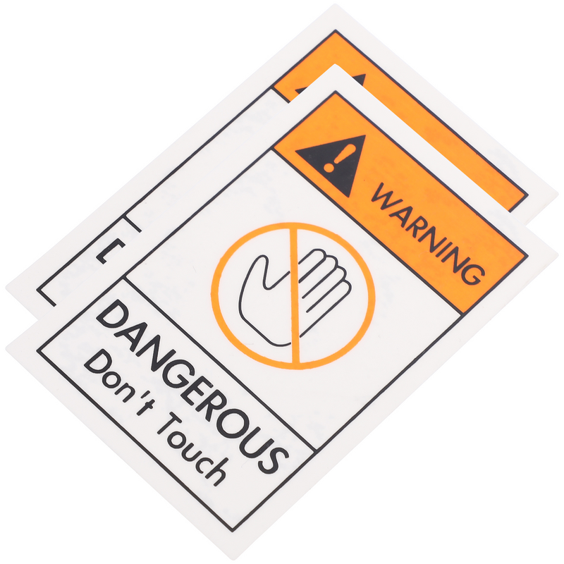 مجموعة من ملصقين لتحذير السلامة ، ملصقات مصنوعة من قبل واحد ، مصنوعة باللغة الإنجليزية ، مصنوعة من بولي كلوريد الفينيل ، لا حاجة لاستخدامها ، 2 أجزاء