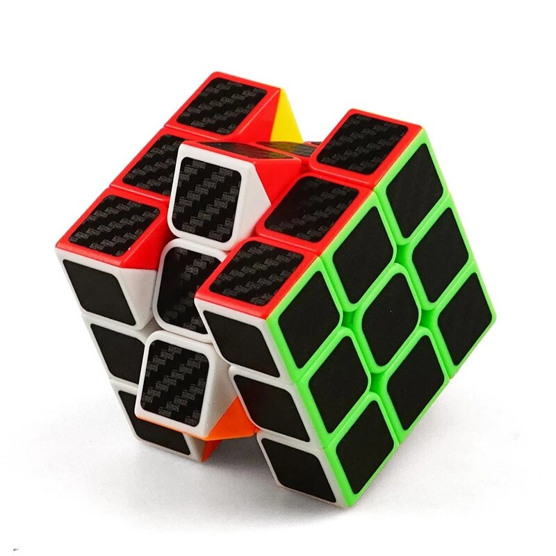 عالية الجودة 3x3x3 ألياف الكربون ملصق أُحجية مكعبات سحرية 3x3 سرعة Cubo magico ساحة لغز هدايا لعبة تعليمية للأطفال