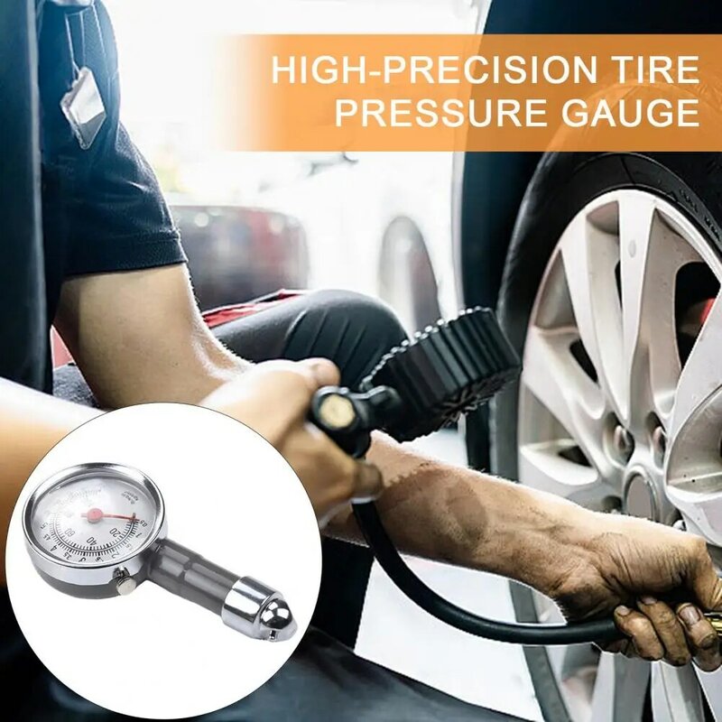 مقياس ضغط الإطارات عالي الدقة ، معايرة للغاية ، دقيقة سهلة القراءة ، ضغط الإطارات الميكانيكية للسيارات