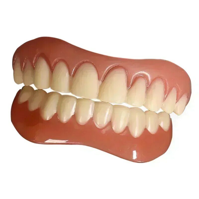 أسنان كاذبة سيليكون العلوي السفلي القشرة الكمال تضحك القشرة أطقم الأسنان لصق وهمية الأسنان الأقواس مريحة الأسنان تقويم الأسنان