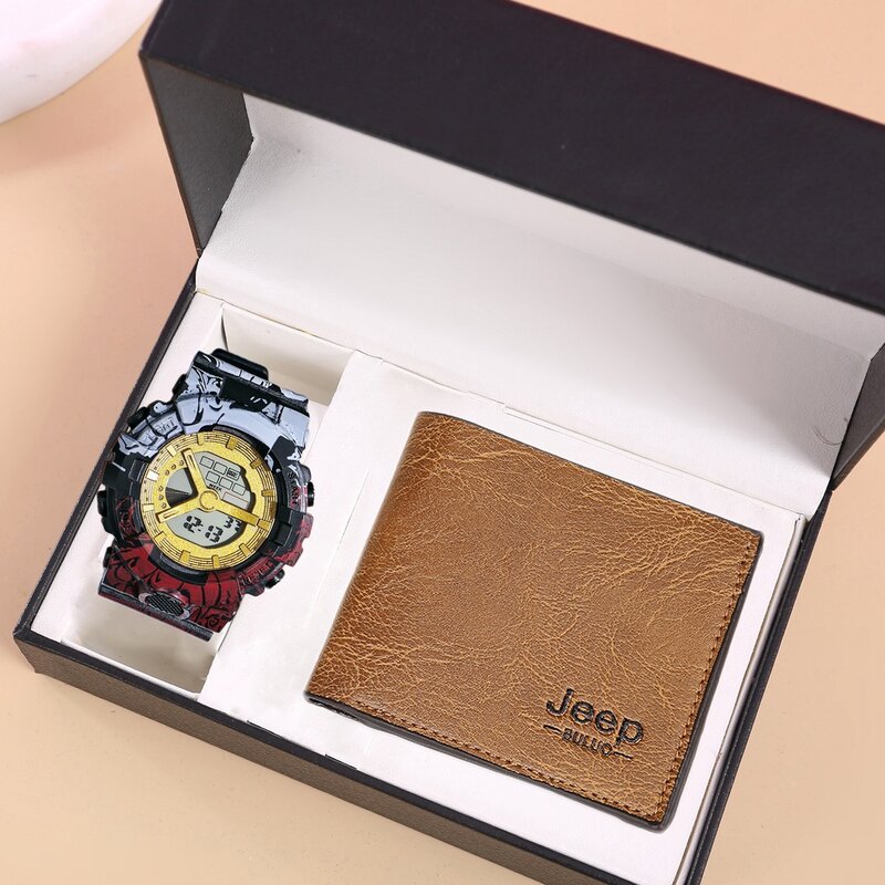 Kegllect-محافظ ساعات جلد صناعي للرجال ، مجموعة ساعات كوارتز ، مزاجه ، ألوان متعددة ، حزام