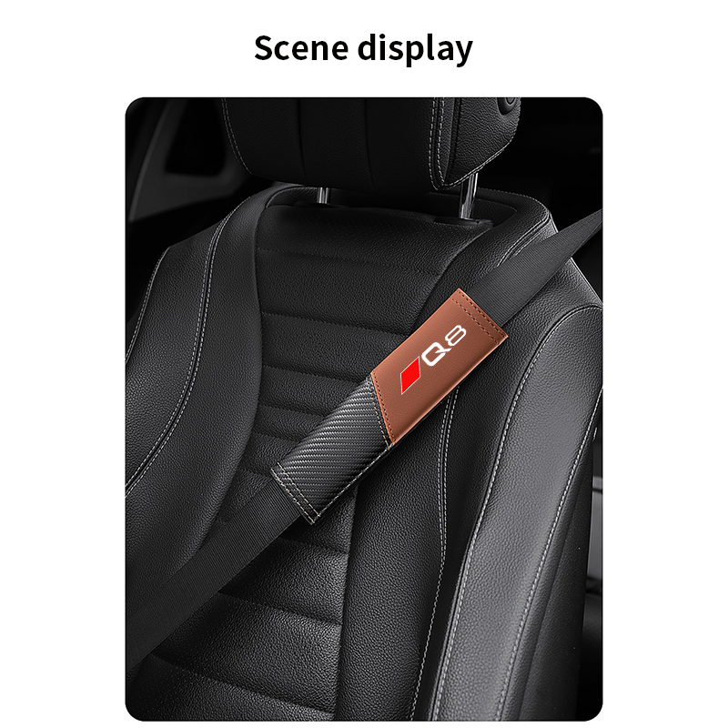 غطاء حزام مقعد السيارة وسادة الكتف ، الملحقات الداخلية لأودي Q8 ، 1 2.8