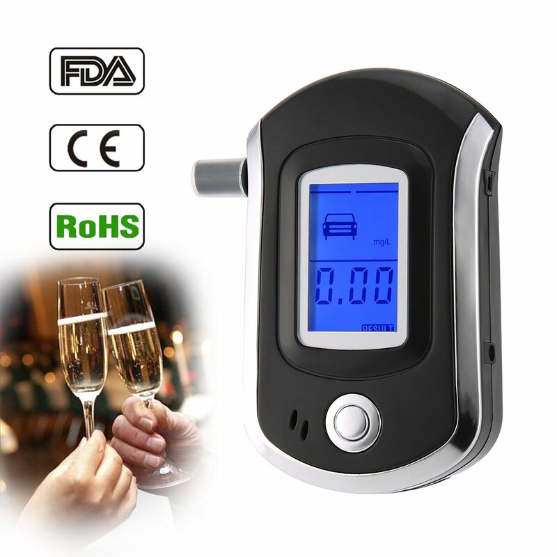 الرقمية LCD التنفس اختبار الكحول ، المهنية الكحول ، محلل ، كاشف ، اختبار ، المحمولة ، متر مع 5 المعبرة ، جديد