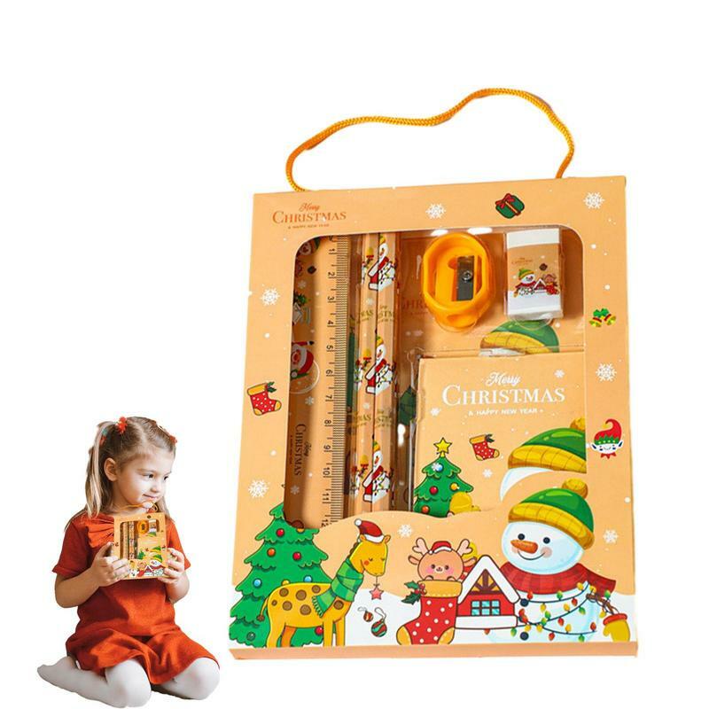 عيد الميلاد القرطاسية هدية مجموعة صندوق للطلاب ، ألوان متعددة ، لوازم القرطاسية ، جوائز رياض الأطفال