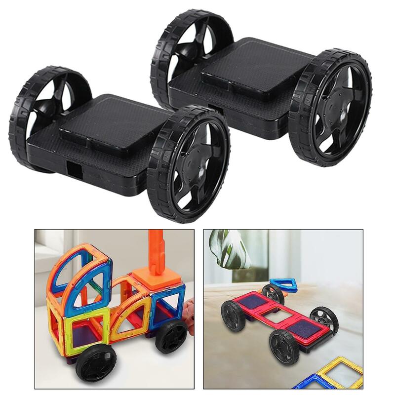 مجموعة عجلات البلاط المغناطيسي للأطفال ، قاعدة البناء ، هدية ما قبل المدرسة التعليمية ، لعب للبنين والبنات ، 2 قطعة