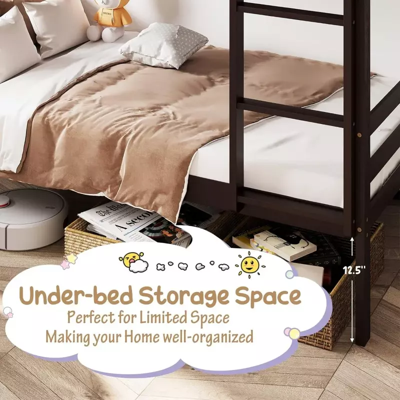 إطار سرير للأطفال ، مثالي للسكن وعائلة متعددة الأطفال ، لا حاجة إلى زنبرك صندوق ، إطار سرير