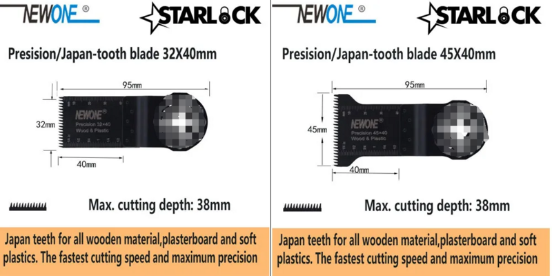 NEWONE STARLOCK شفرات S6/S9/S14/S18/S66/S100 تتأرجح أداة المنشار شفرة لقطع الخشب البلاستيك البولندية بلاط السيراميك إزالة القذرة