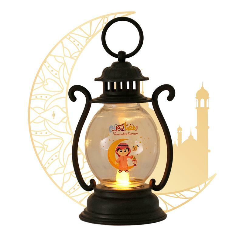 مصباح حمل صغير LED ، إضاءة ليلية لمهرجان رمضان ، أضواء أنيقة وأنيقة ، ديكور رضمان للمنزل ، ديكور العيد