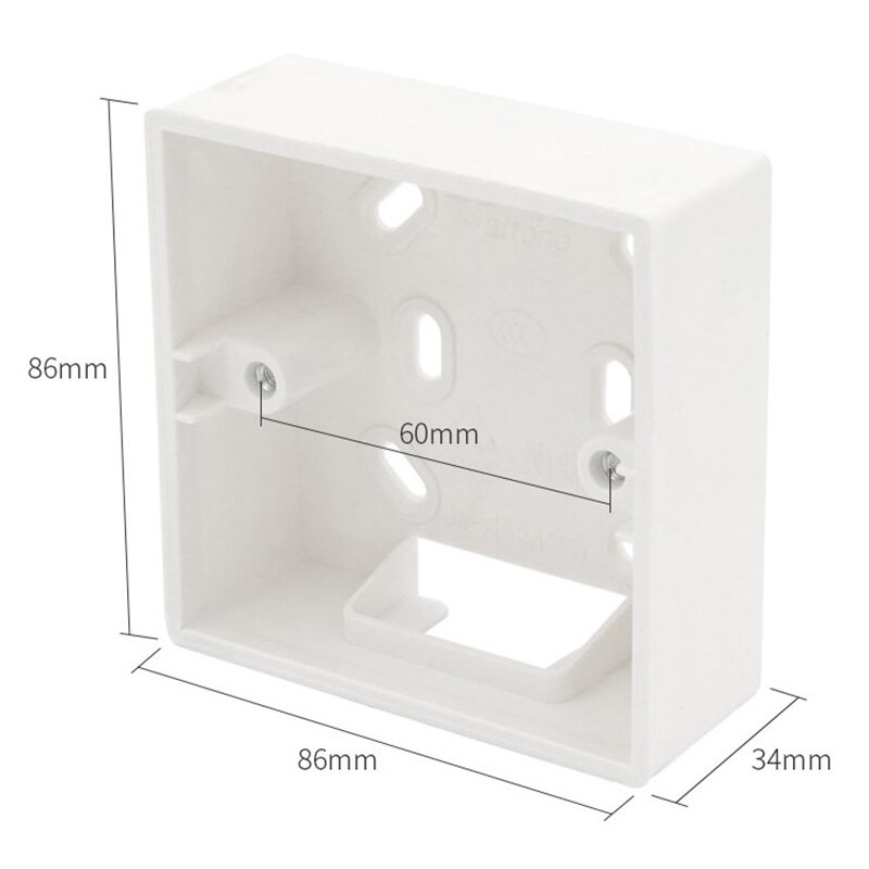 صندوق تثبيت خارجي من كلوريد البولي فينيل ، مفاتيح ومآخذ قياسية ، لأي موضع سطح جدار ، جودة عالية ، 86: * 86*34