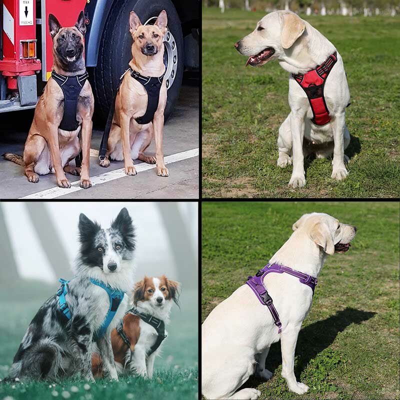 Truelove عاكس النايلون كلب تسخير لا سحب التكتيكية ل صغيرة متوسطة كبيرة خدمة الكلب سترة مبطن شبكة قابل للتعديل لينة