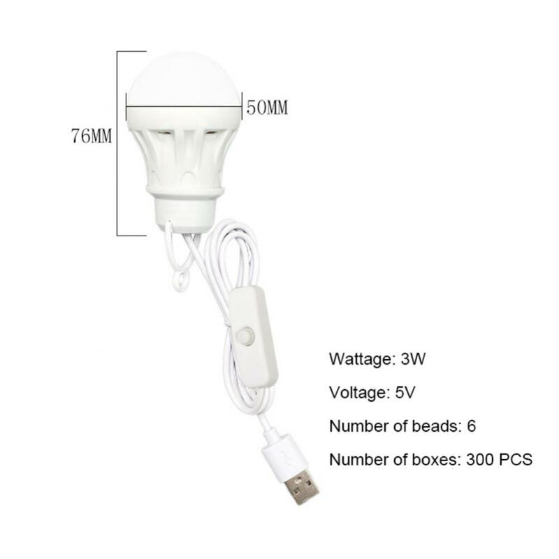 مصباح LED USB محمول للتخييم ، مصباح كهربائي ، أداة متعددة في الهواء الطلق ، 5 فولت ، لمبة ليد ، معدات خيمة ، المشي لمسافات طويلة ، 1-5