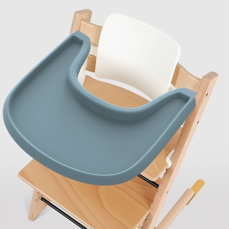 K5DD سيليكون كرسي مرتفع صينية حصيرة تخدم وسادة لكراسي الطعام Stokke الحفاظ على وجبات الطعام منظمة وممتعة للطفل