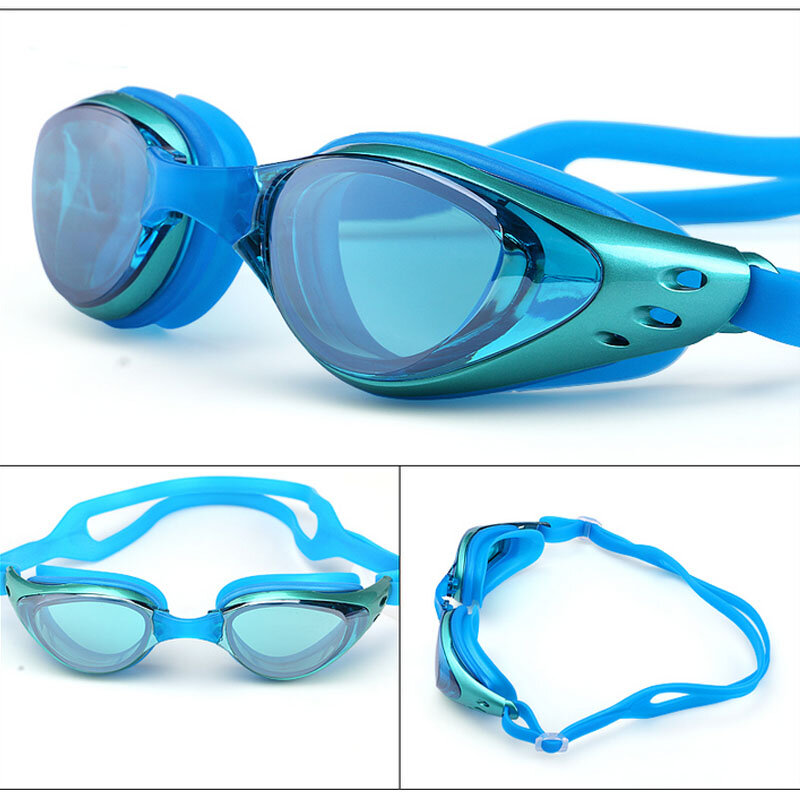قصر النظر نظارات سباحة وصفة طبية-1.0 ~-10 مقاوم للماء مكافحة الضباب السباحة نظارات سيليكون الديوبتر الغوص نظارات الكبار الأطفال