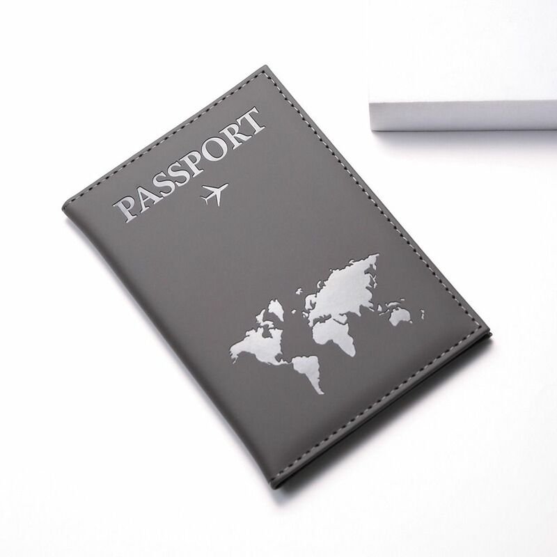 حامل تذاكر طائرة تحقق في حامل اكسسوارات السفر حامل جواز سفر بولي PU حافظة بطاقات جواز سفر الغطاء الواقي
