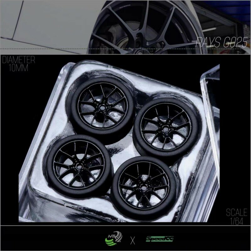 SpeedCG-Model Wheels Rays, G025, أجزاء إعادة تجهيز, 10 قطر سيارة سباق, ألعاب سيارات سباق, Hotwheels الفاخرة, Tomica, 1:64