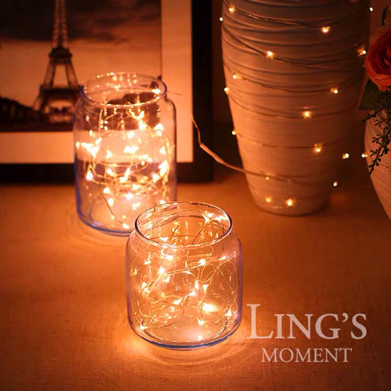 USB LED أسلاك النحاس سلسلة أضواء أضواء الجنية مقاوم للماء 8 طرق Lights بها بنفسك الديكور أضواء حفل زفاف غرفة نوم عيد الميلاد جارلاند
