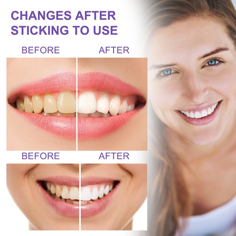 معجون أسنان لتبييض الأسنان V34 مبيض تصحيح اللون الأرجواني غير الغازية تنظيف عميق وصمة عار أصفر إزالة الجمال الصحة