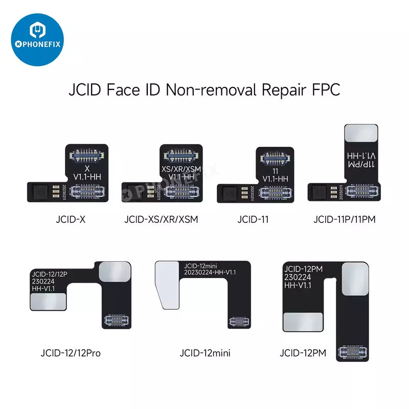 إصلاح بطاقة تعريف الوجه JCID ، كابل FPC المرن لـ iPhone X ، XS ، XR ، 11 - 14 Pro Max ، القراءة والكتابة ، بيانات تعريف الوجه الأصلية