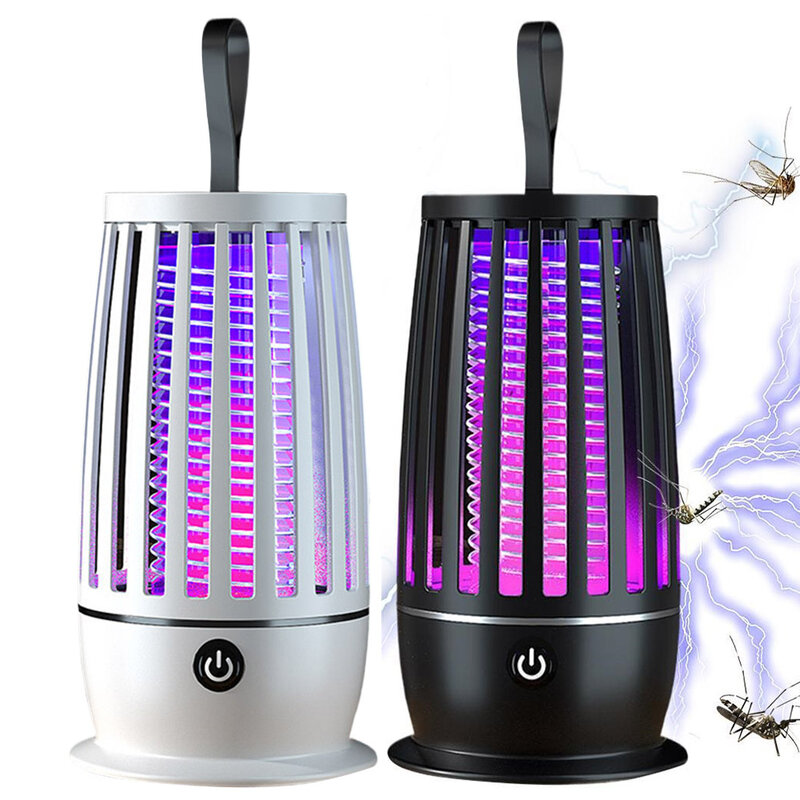 مضرب البعوض الكهربائي القابل لإعادة الشحن USB ، فانوس التخييم في الهواء الطلق ، مصباح مصيدة ذبابة الحشرات ، طارد