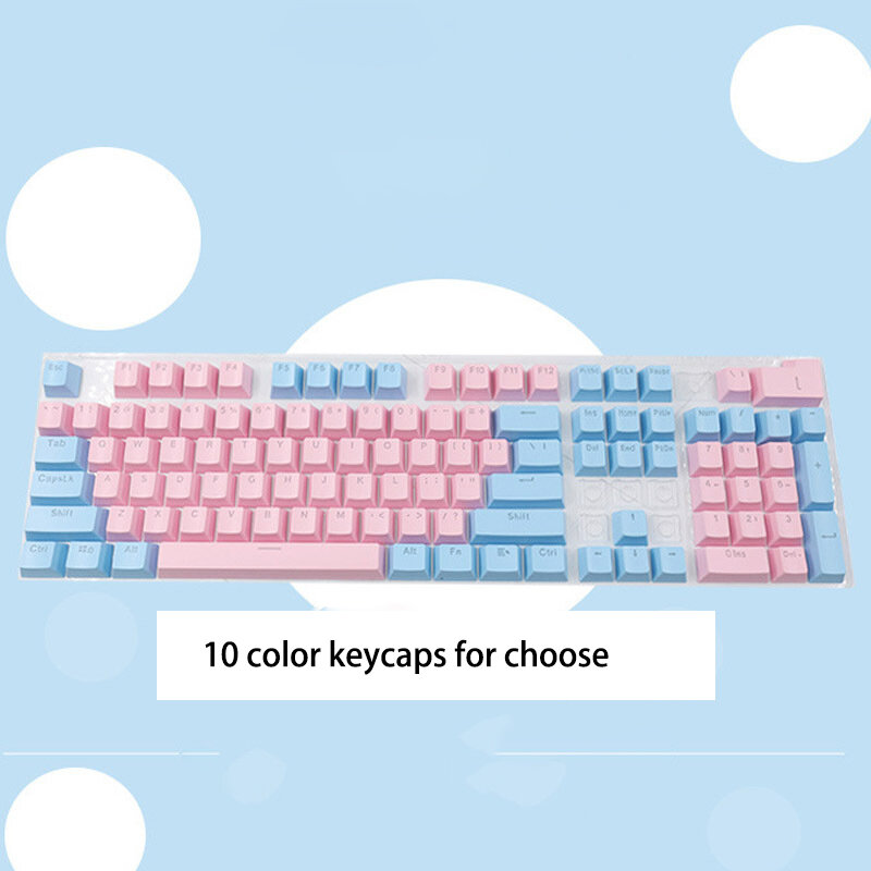 مجموعة أغطية مفاتيح لوحة المفاتيح الميكانيكية ، OEM ، الخلفية ، لون واحد ، ABS ، الوردي ، الأبيض ، 61 ، 87 ، 104 قطعة ، الكرز MX Keycap ، لتقوم بها بنفسك