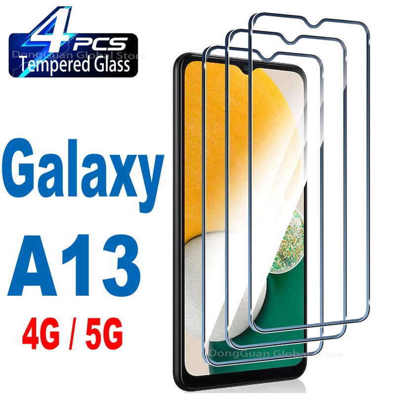 زجاج مقسى لـ Samsung Galaxy A13 ، واقي شاشة ، 9H ، 5G ، 4G