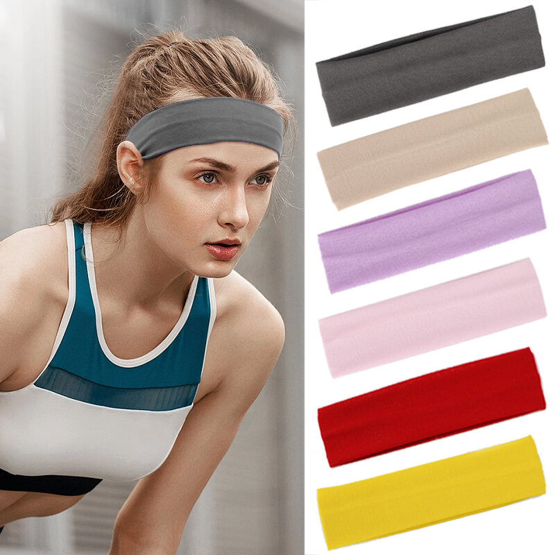 موضة الرياضة Headbands للنساء الصلبة مرونة الشعر العصابات تشغيل اللياقة البدنية اليوغا العصابات الشعر تمتد ماكياج اكسسوارات للشعر الساخن