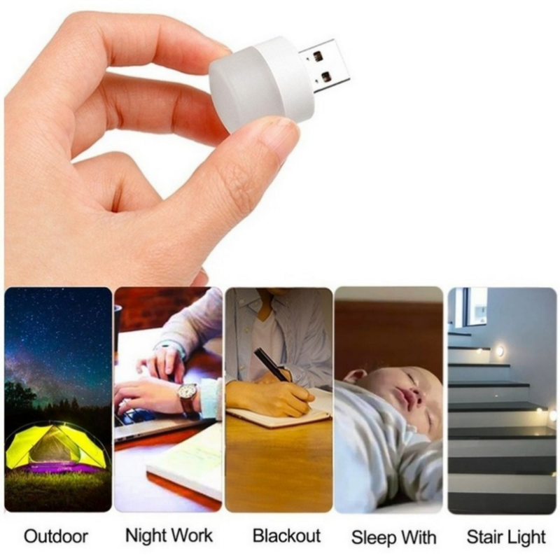 5 قطعة USB LED كتاب ضوء 1 واط السوبر مشرق حماية العين USB التوصيل مصباح الكمبيوتر المحمول الطاقة شحن USB صغير LED ضوء الليل
