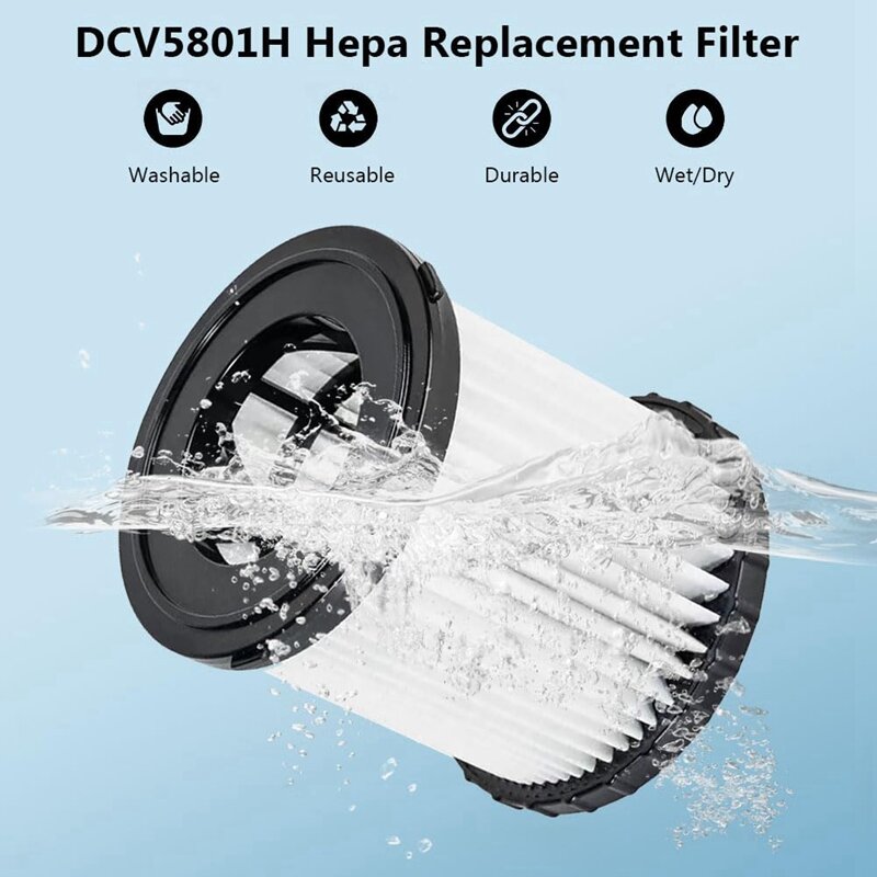 فلتر hepa قابل للغسل وقابل لإعادة الاستخدام لمكنسة كهربائية dcv580 dcv581h dcv5801h مكنسة رطبة/جافة
