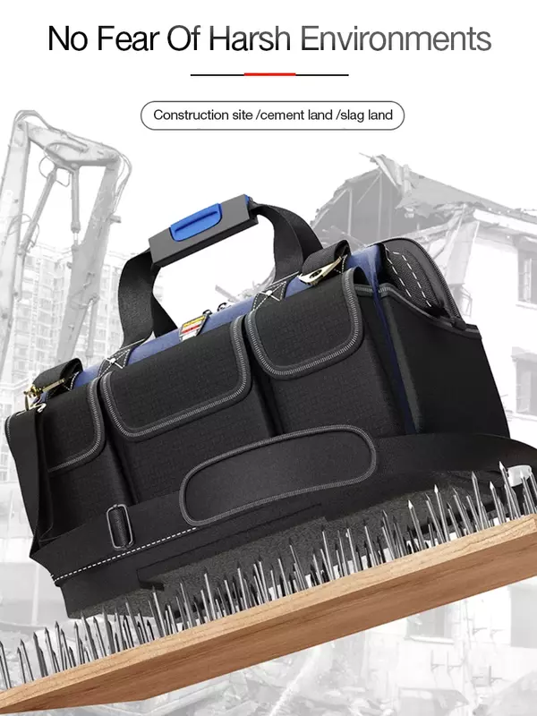 حقيبة أدوات قماش أكسفورد متعددة الوظائف ، حقيبة مفتاح كهربائي ، مقاومة للماء ، منظم متعدد الوظائف ، حقيبة أدوات التخزين ، 1680D