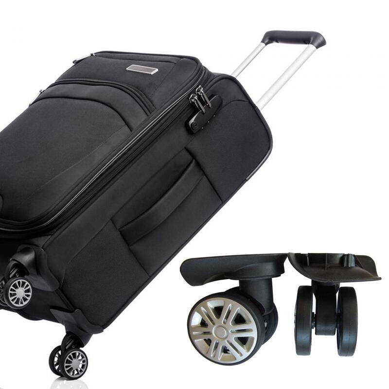 2 قطعة حقيبة دوارة العجلات 360 عجلات دوارة استبدال الأمتعة حقيبة الأمتعة عجلة دوارة لمجموعة إصلاح عربات