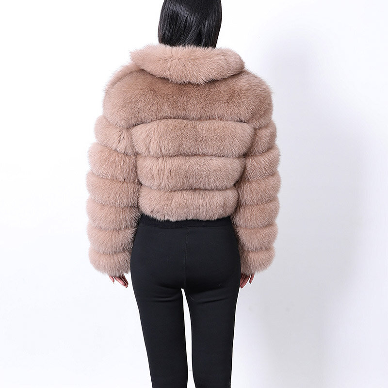 Maomaokong 2022 سوبر الساخن الشتاء المرأة معطف الفرو الحقيقي الثعلب الفراء سترة الطبيعية الراكون الإناث الملابس سترة