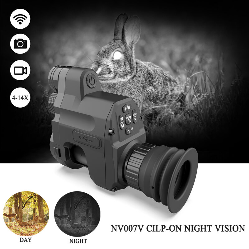 مشبك على نطاق الرؤية الليلية ، واي فاي 1080P الصيد أحادي العين ، كاميرا رقمية مع نقطة حمراء ، PARD NV007V