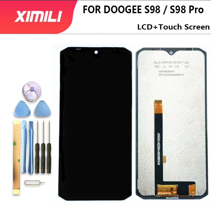 شاشة عرض LCD أصلية 6.3 بوصة لـ DOOGEE S98 / S98 Pro + شاشة تجميع تعمل باللمس تم اختبارها بشكل جيد لـ Doogee S98Pro LCD