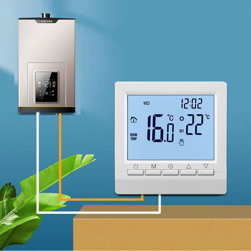 ترموستات الغرفة الكهربائية مع كابل استشعار درجة الحرارة ، قطع الغيار ، اكسسوارات التدفئة ، وحدة تحكم ، سخانات ، LCD