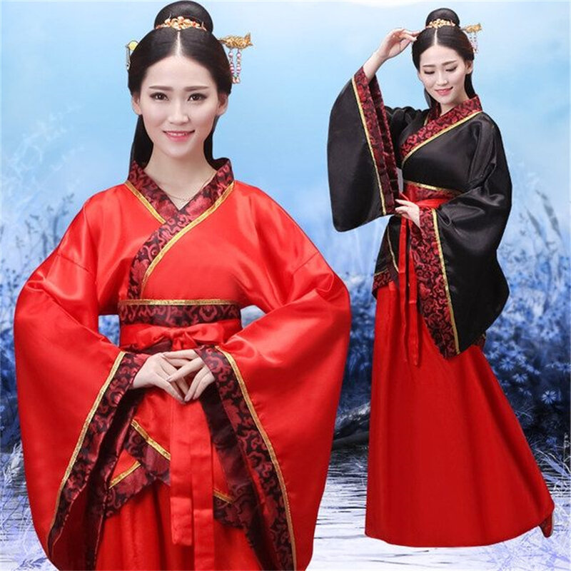 Hanfu الوطنية الصينية ملابس رقص الرجال القديمة تأثيري الملابس الصينية التقليدية للنساء Hanfu الملابس سيدة فستان المرحلة