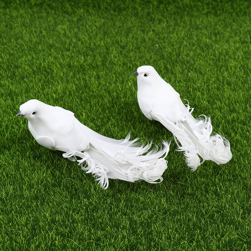 الطيور البيضاء الرغوة الاصطناعية حمائم الحمائم الحرفية الطيور الصغيرة الزخرفية