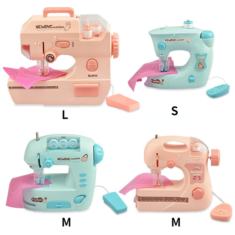 أطفال محاكاة آلة الخياطة لعبة أثاث صغير لعبة تعليمية التعلم تصميم الملابس اللعب الهدايا الإبداعية لفتاة الأطفال