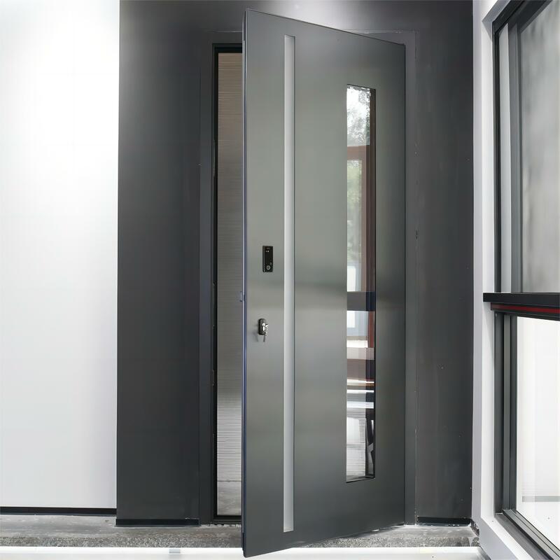 Sixinalu-باب أمامي للمدخل الخارجي المنزلي ، ملف جانبي آمن من سبائك الألومنيوم ، حجم ولون مخصص