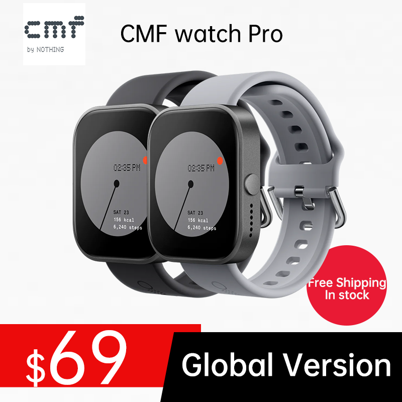 CMF بواسطة تلك الساعة برو Smartwatch ، الإصدار العالمي ، 1.96 "AMOLED ، بلوتوث ، 5.3 BT المكالمات ، AI الحد من الضوضاء ، نظام تحديد المواقع ، ساعة ذكية