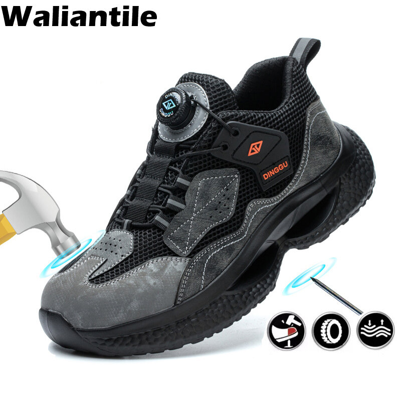 أحذية البناء Waliantile للرجال ، أحذية رياضية مقاومة للثقب ، أحذية السلامة الصناعية المضادة للسحق ، Qualtiy