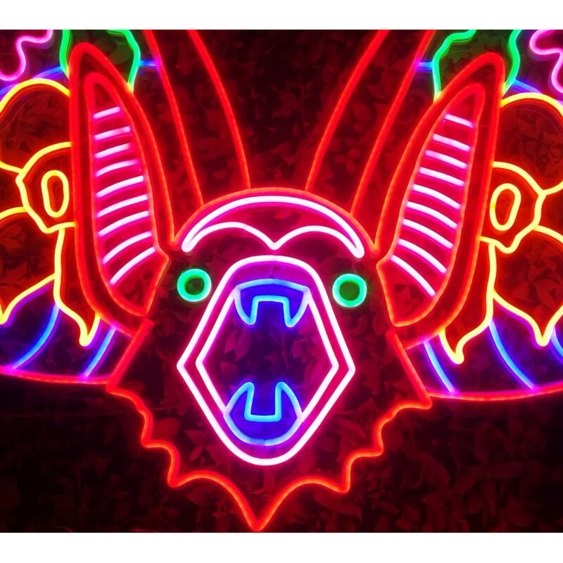 مخصص Charizard أنيمي شعار LED النيون تسجيل لعبة سطح المكتب ، ديكور غرفة شخصية ، تضيء الحروف ، هدايا عيد ميلاد