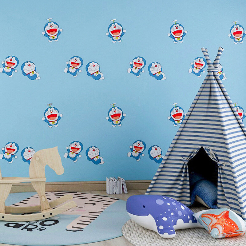 الكرتون خلفية ذاتية اللصق مقاوم للماء والرطوبة غرفة نوم الأطفال ديكور ملصقات جدار ذاتي اللصق طفل خلفية