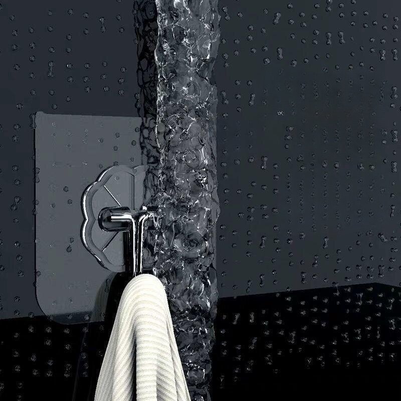 1-10 قطعة شفافة الفولاذ المقاوم للصدأ قوية ذاتية اللصق السنانير مفتاح تخزين شماعات للمطبخ الحمام باب الجدار متعددة الوظائف