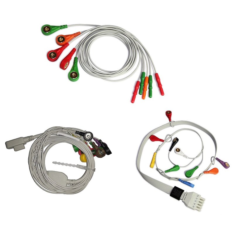 ECG كابل ل ECG هولتر 5-يؤدي/10-يؤدي يمكن استخدامها على CONTEC TLC9803 / TLC5000 / TLC6000 رصد نظام مسجل