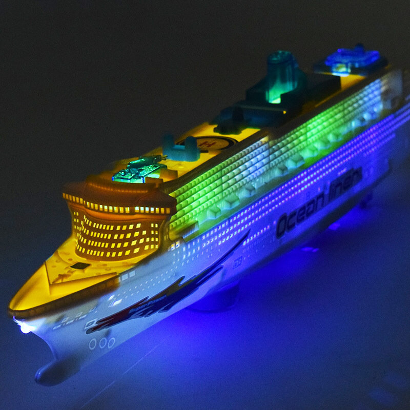 المحيط بطانة سفينة كروز قارب كهربائي لعبة البحرية اللعب وامض LED أضواء الأصوات الاطفال الطفل هدية عيد الميلاد التغييرات الاتجاهات