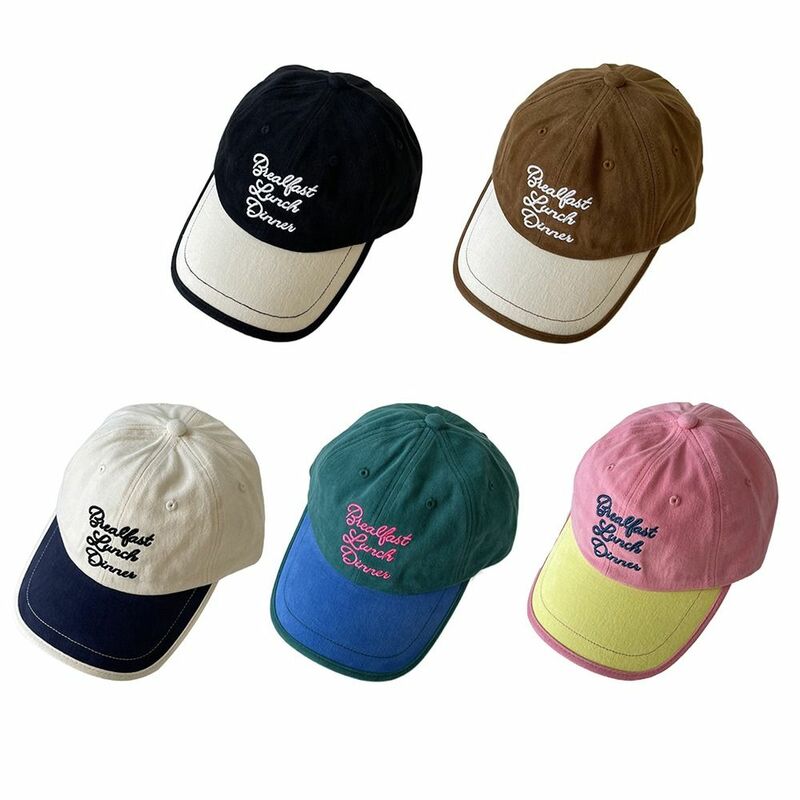 قبعات البيسبول قابل للتعديل مع اللسان بطة للأطفال ، لون مطابقة ، قبعة قناع ظلة للبنين والبنات ، رسالة ، الخريف