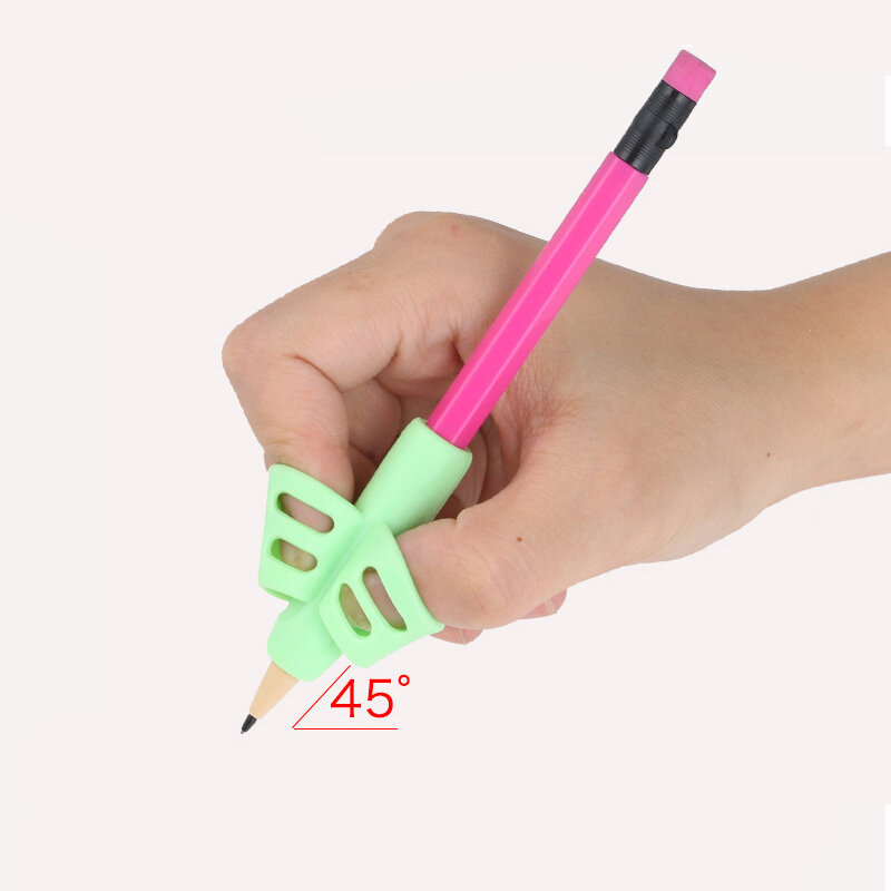 لينة هلام السيليكا قلم رصاص السيطرة ، 2 إصبع القلم السيطرة ، الكتابة التدريب تصحيح أداة ، أقلام عقد للأطفال ، هدايا للأطفال ، 3 قطعة لكل مجموعة